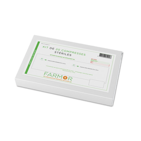 KIT DE 20 COMPRESSES STERILES